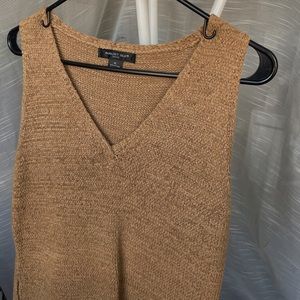 August Silk Brown Knit Sweater Vest